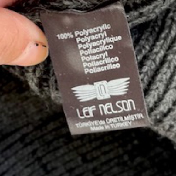 Lief Nelson Dark Black/Grey Hooded Sweater - Picture 6 of 6